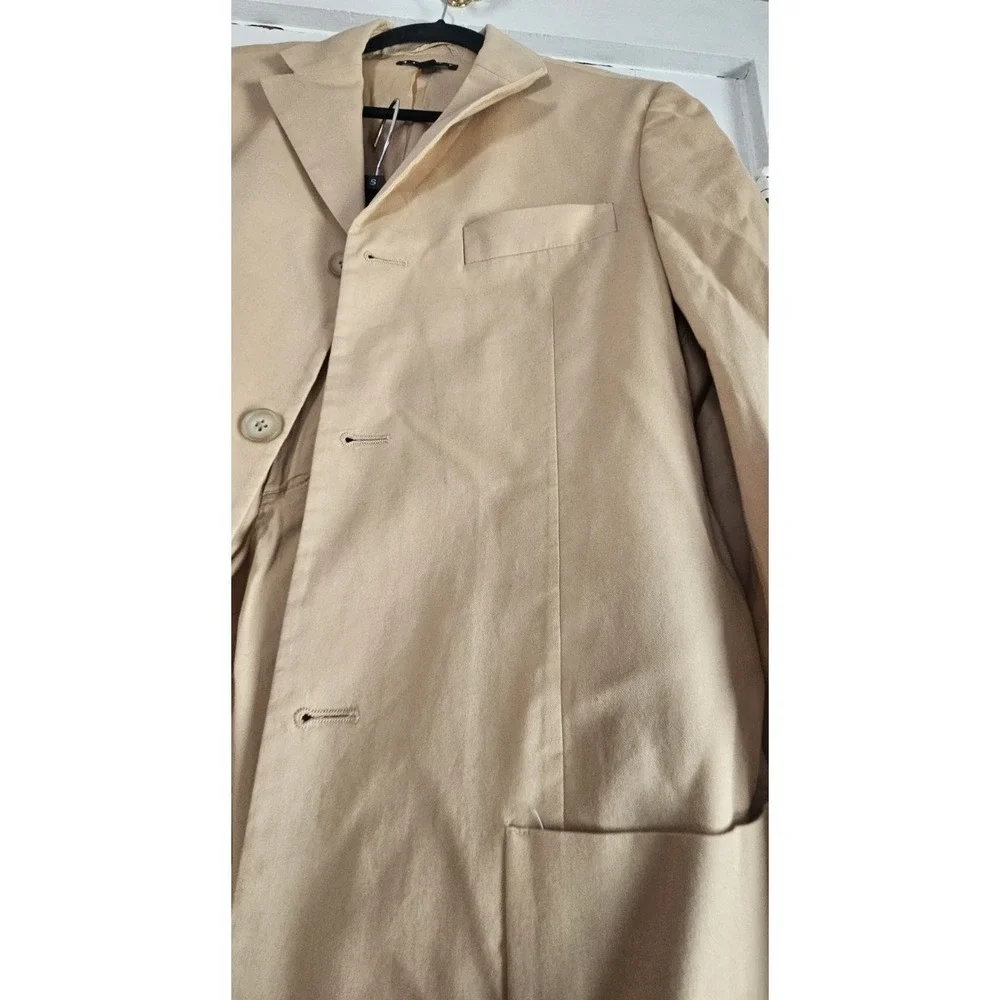 Vtg Sisley 3 Buttoned‎ blazer 48-L dress pants 46-L cotton khaki suit Italy made